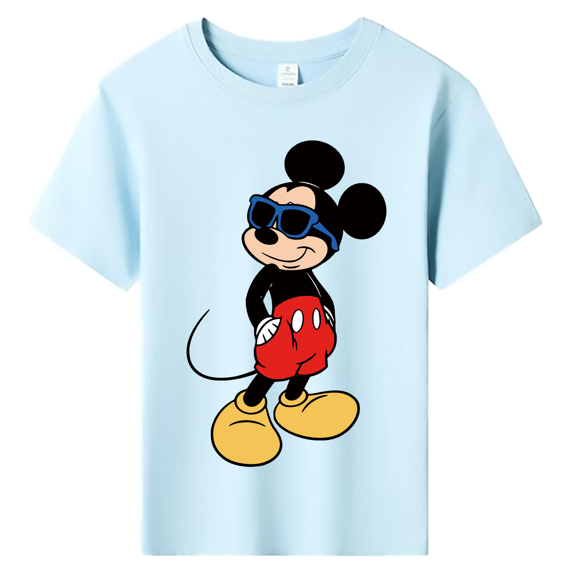 ミッキーマウス Mickey Mouse 綿100％キッズTシャツ（フロントプリント）